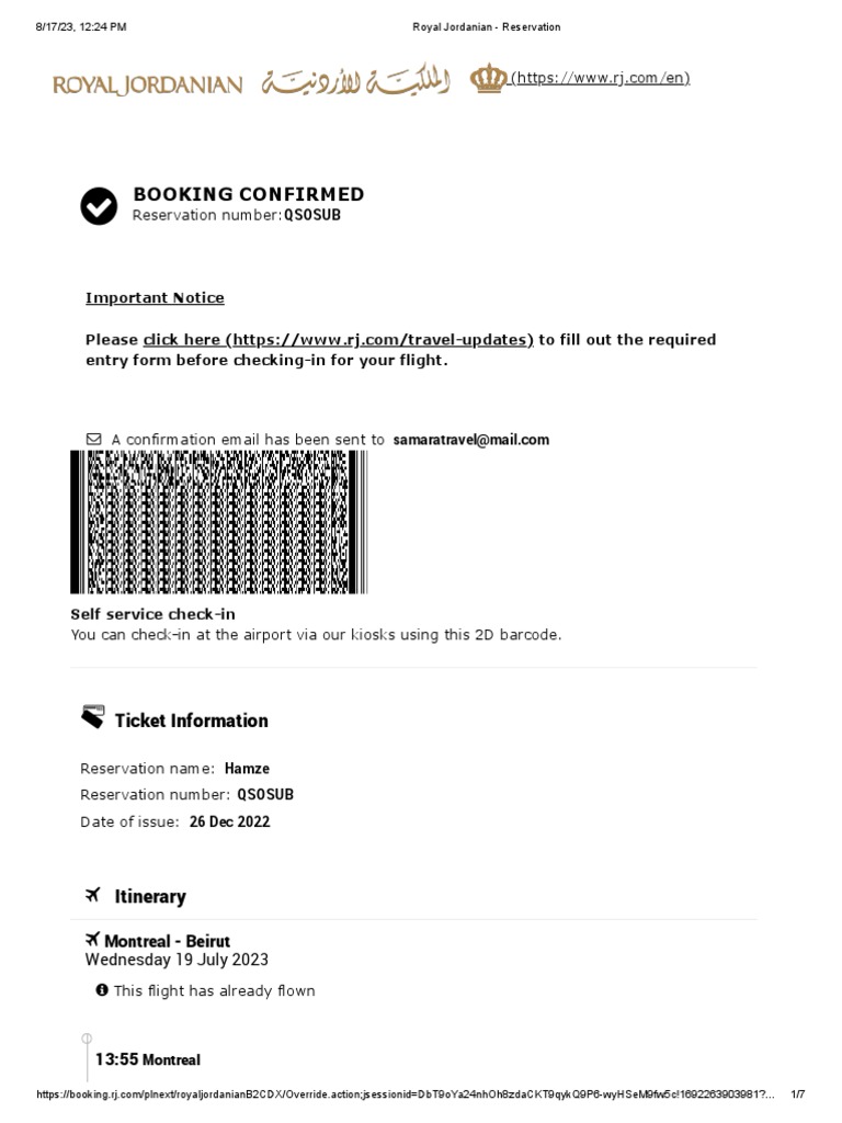 royal jordanian online booking