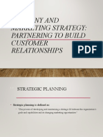 Company and Marketing Strategy - Partnering To Build Customer Relationships11