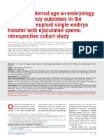 Impact of Paternal Age On Embryology