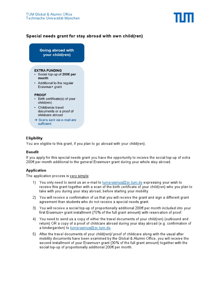 Information Special Needs Grant Children PDF