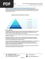 What Are Schedule Levels From Level 1 To 5