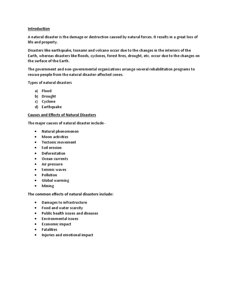 Disasters Pdf Natural Disasters Flood