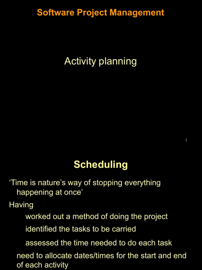 Activity Planning | PDF