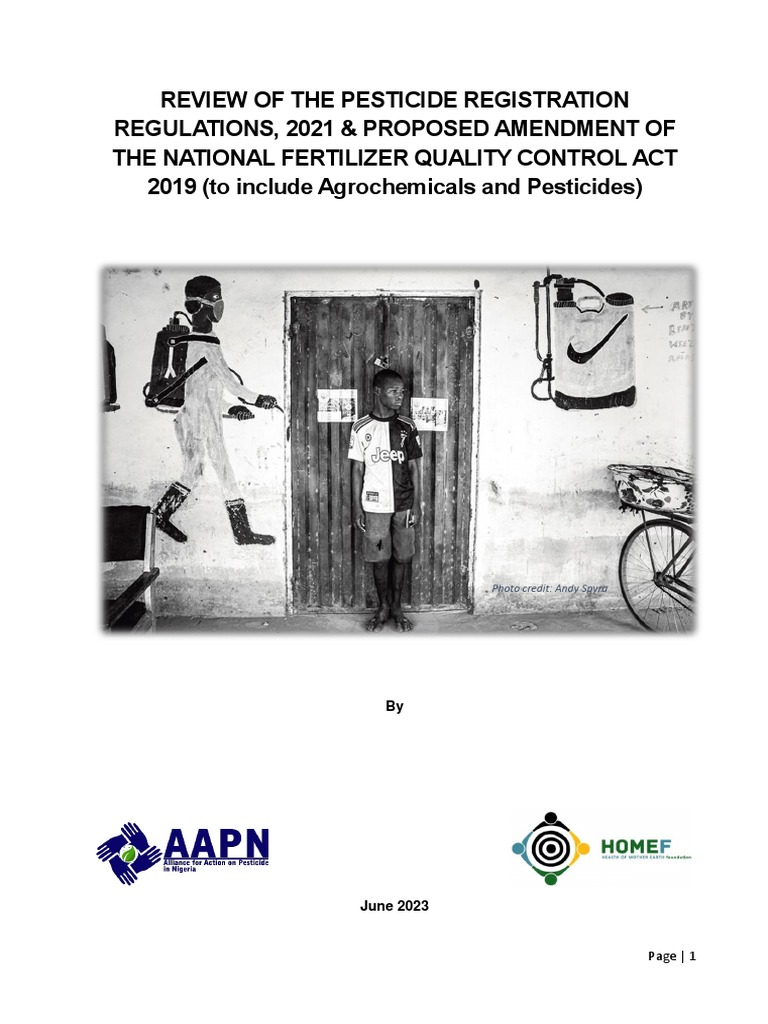 Final V2 Review Of Pesticide Registration Regulation Pesticide Bill