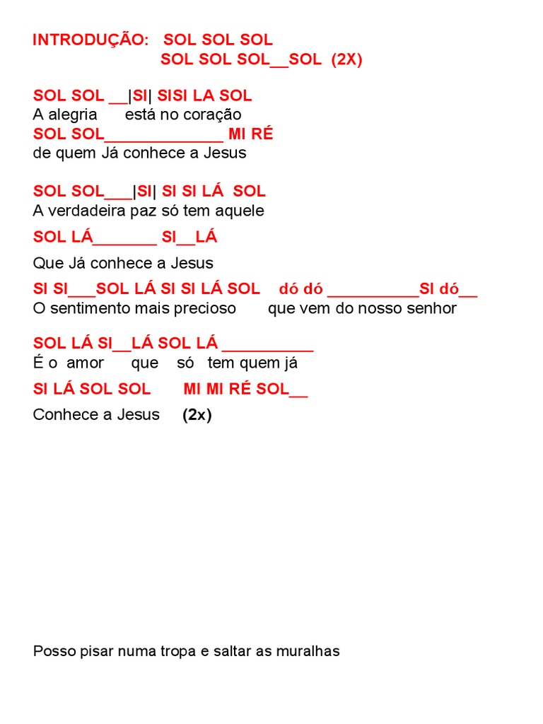 A Alegria Cifra Melódica PDF