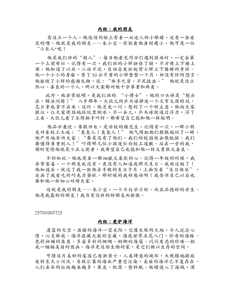 丙组作文 | PDF