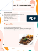 Documento A4 Hoja Receta Comida Divertido Colorido Rosado