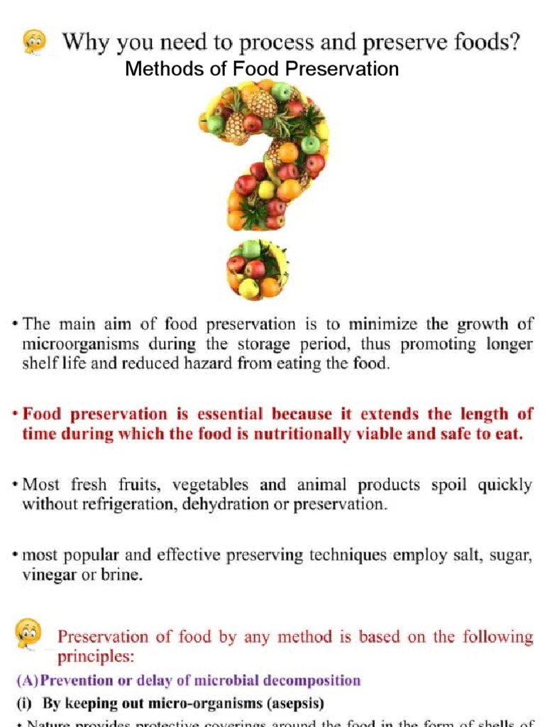 Food Preservation PDF