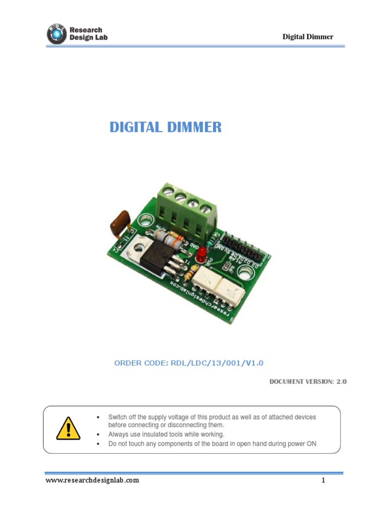 Digital Dimmer Module Overview | PDF | Alternating Current | Power Supply