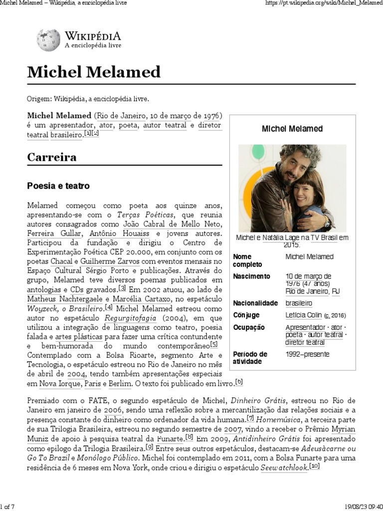 Michel Melamed: Carreira e Vida | PDF