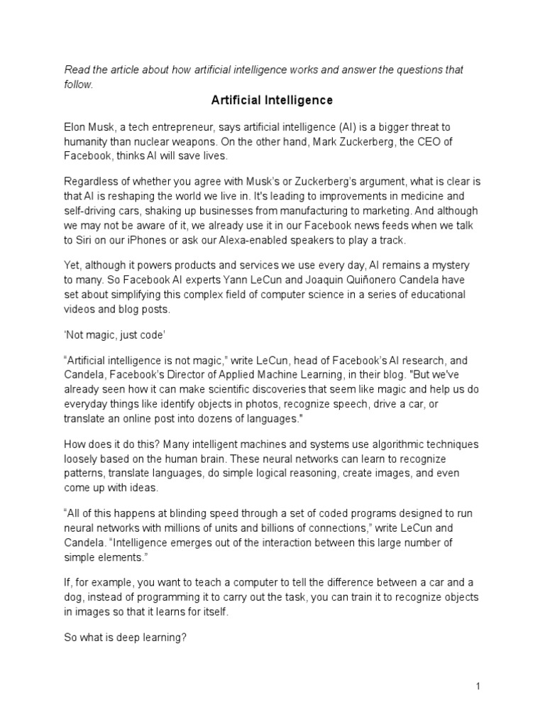 Understanding Artificial Intelligence Basics | PDF | Intelligence (AI ...