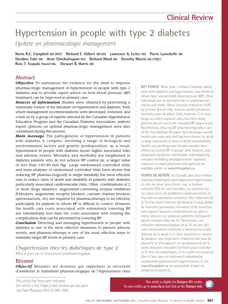 Hypertension Management in Type 2 Diabetes | PDF | Hypertension ...