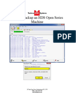 How To Backup An HDS Open Series Machine