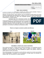 Atividade - Educação Fisica - Jogos e Esportes (1)