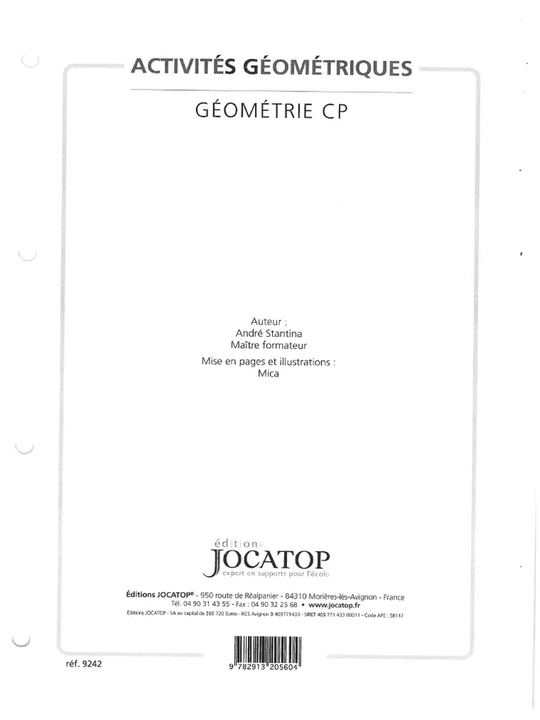 Jocatop Géométrie CP PDF