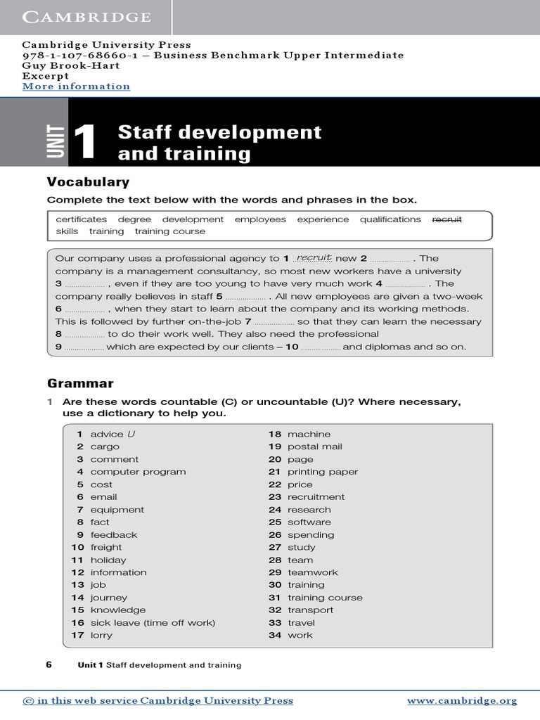 Business Benchmark2 Upper Intermediate Personal Study Book Bulats and