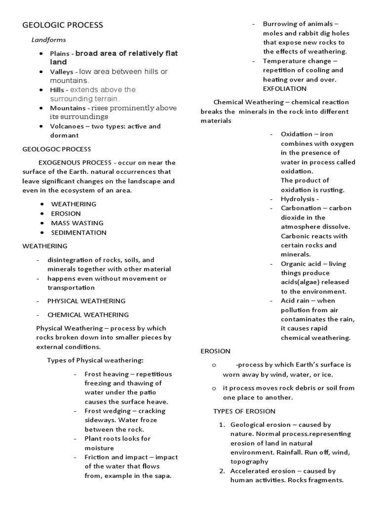 Geologic process pdf science mathematics