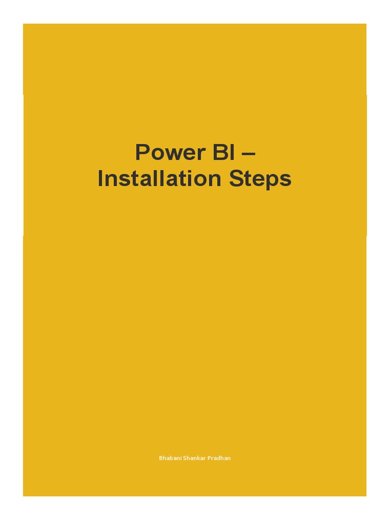 Power bi installation steps pdf installation computer programs
