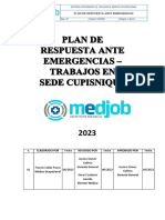 Plan de Respuesta Ante Emergencias Medjob 2023
