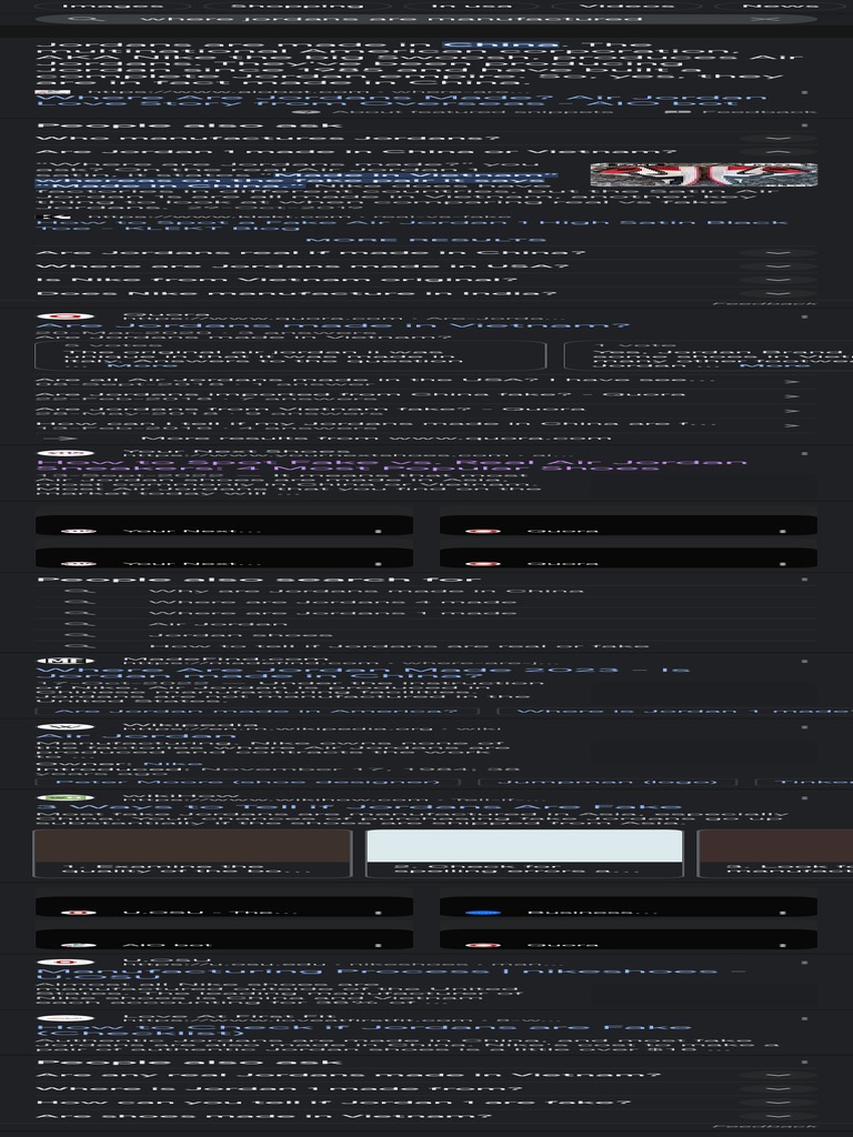 Where Jordans Are Manufactured Google Search PDF