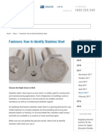 Fasteners - How To Identify Stainless Steel