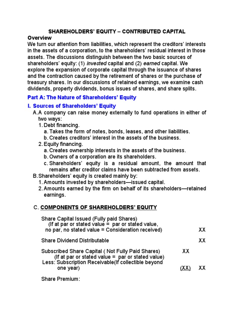 Shareholders Download Free Pdf Equity Finance Dividend