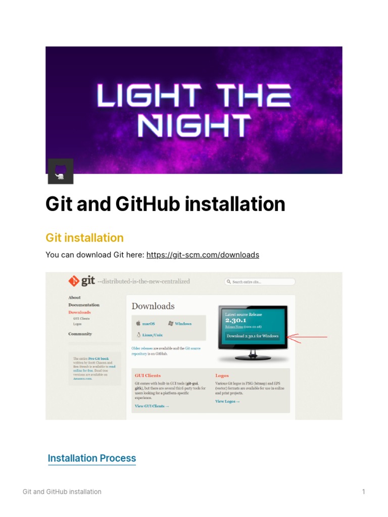 Git and GitHub Installation | PDF