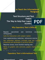 How To Teach The Informational Paragraph