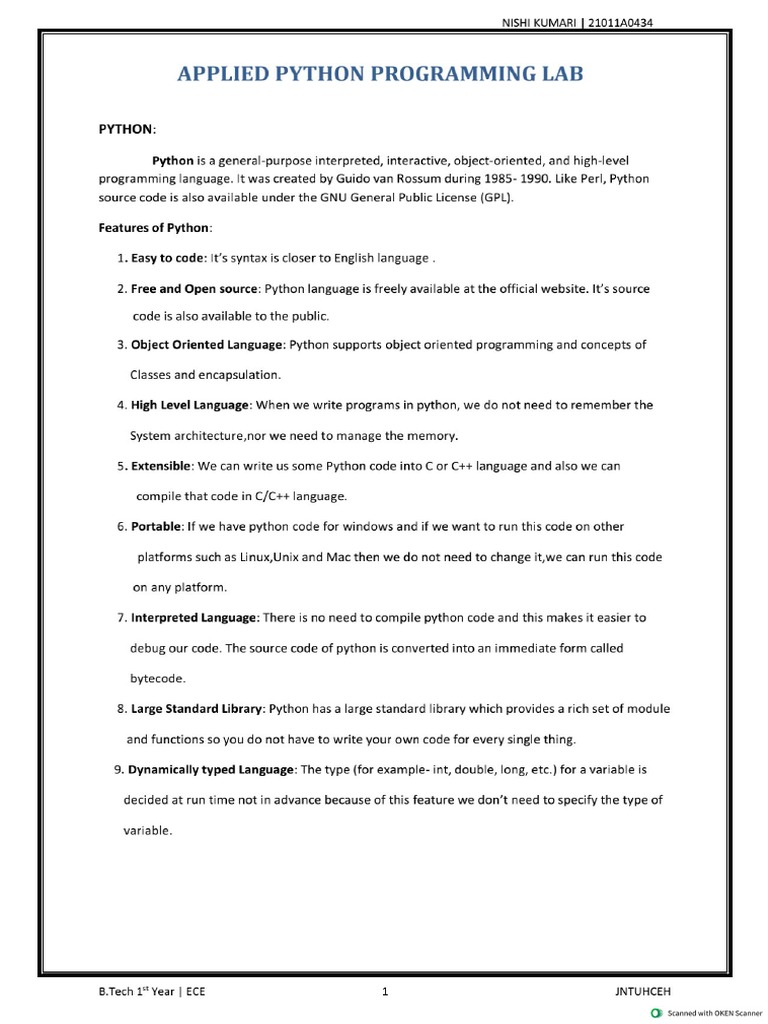 C Programming Lab Notes | PDF
