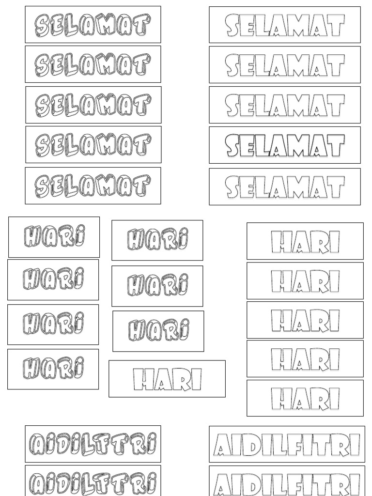 WORDING SELAMAT HARI RAYA | PDF