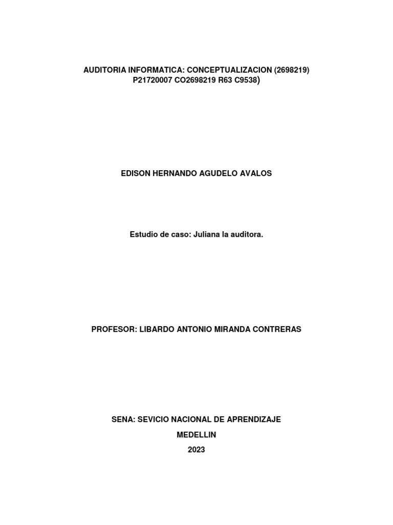 Capacitación de Juliana como Auditora | PDF | Crecimiento personal y ...