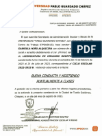 Carta de Conducta Gabriela