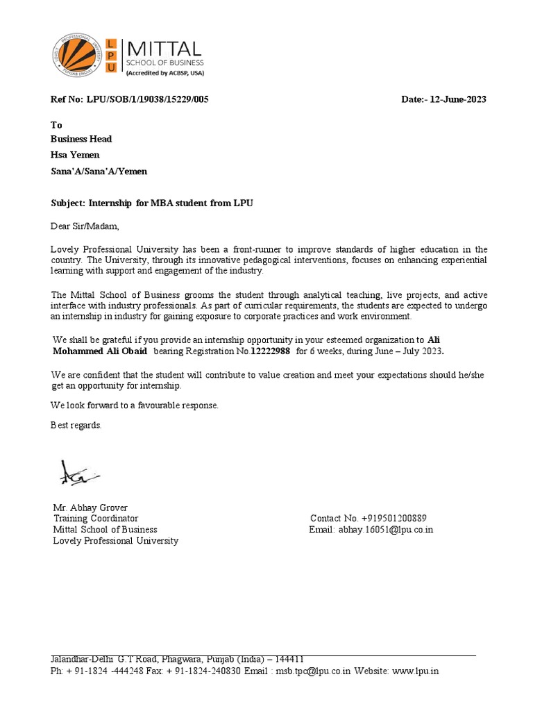 internship-noc-format-pdf