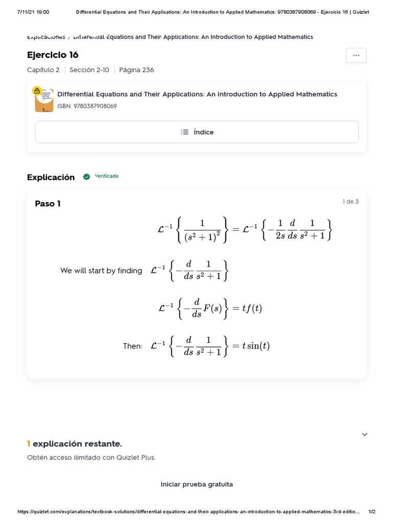 Differential Equations Exercise 16 Solution | PDF | Subtraction ...