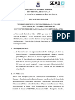 07-2023 Sead-Uab Edital para Selecao Publica de Estudantes - Direitos Humanos e Contemporaneidade-V4