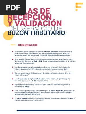 Reglasde Recepciony Validaciondel Serviciode Buzon Tributario PDF