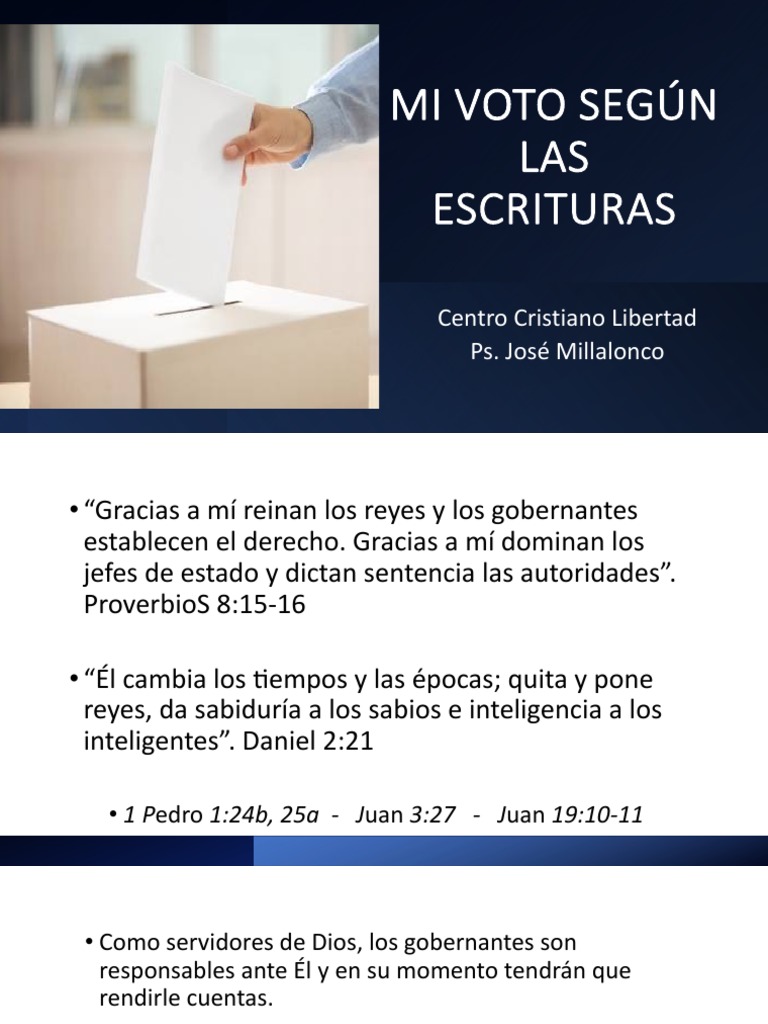 Voto Cristiano: Guía Bíblica | PDF | Jesús | Justicia