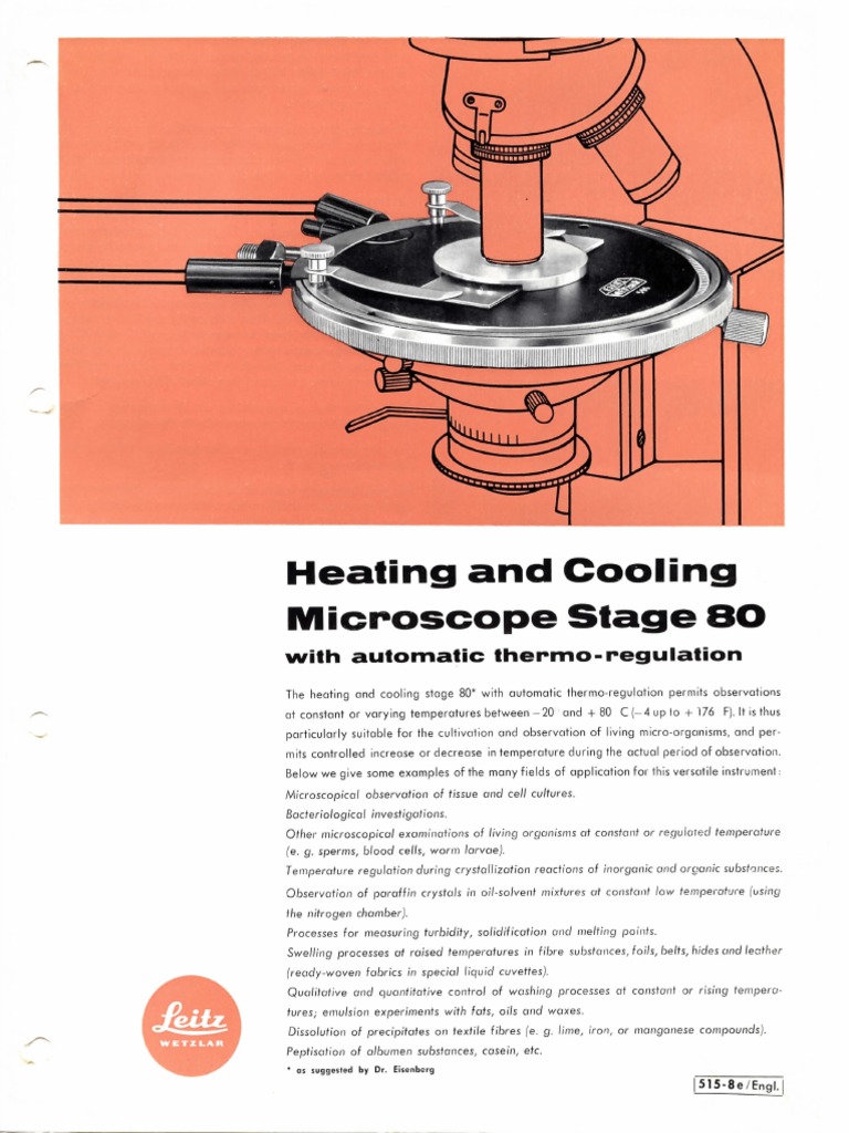 515 8e heating and cooling microscope stage 80 pdf