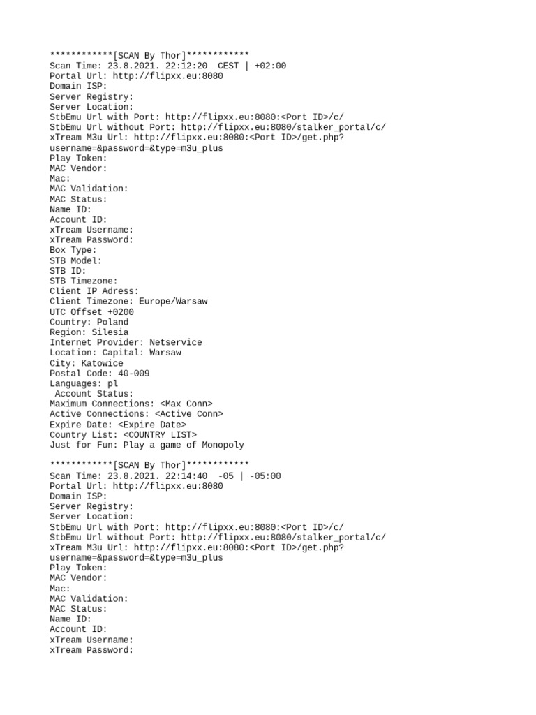 SCAN STB - Emu by Thor | PDF | Ip Address | Internet Service Provider