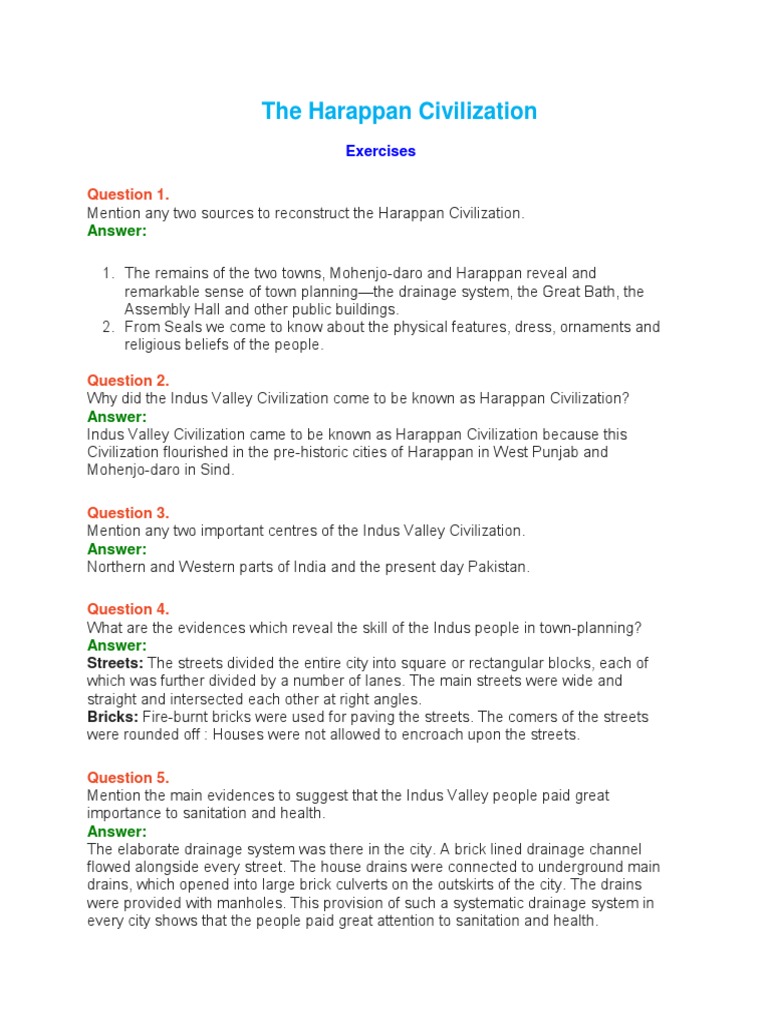 Selina Concise History Solutions Class 9 Chapter 1 The Harappan ...