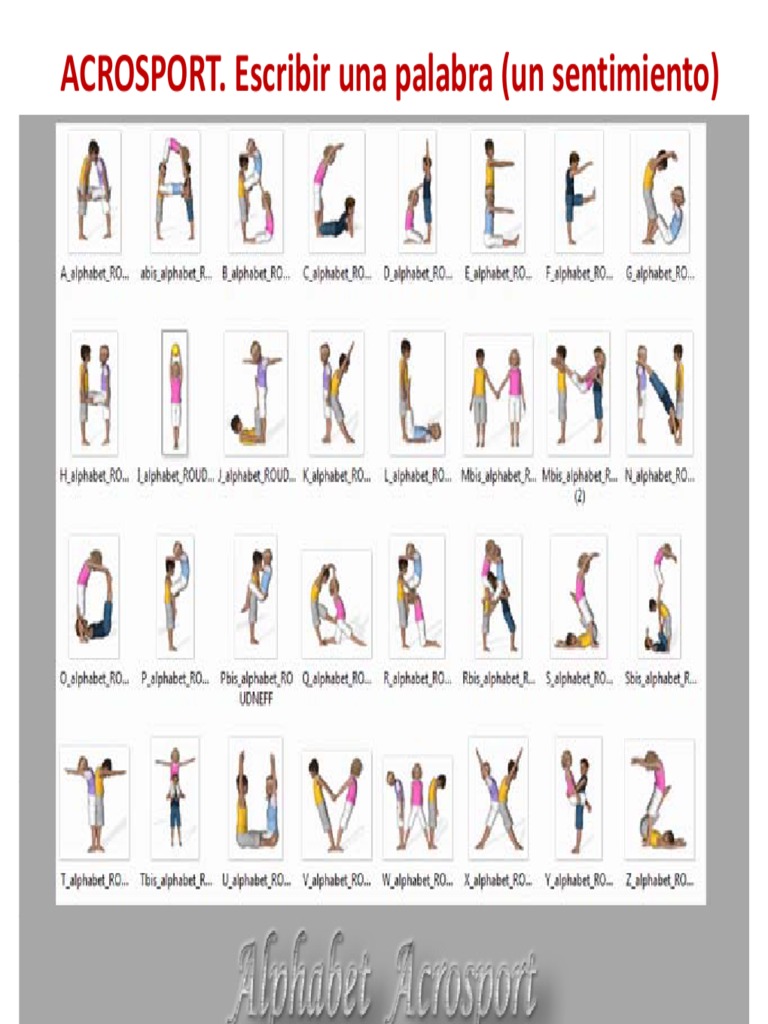 Acrosport 01 Alfabeto | PDF | Poesía