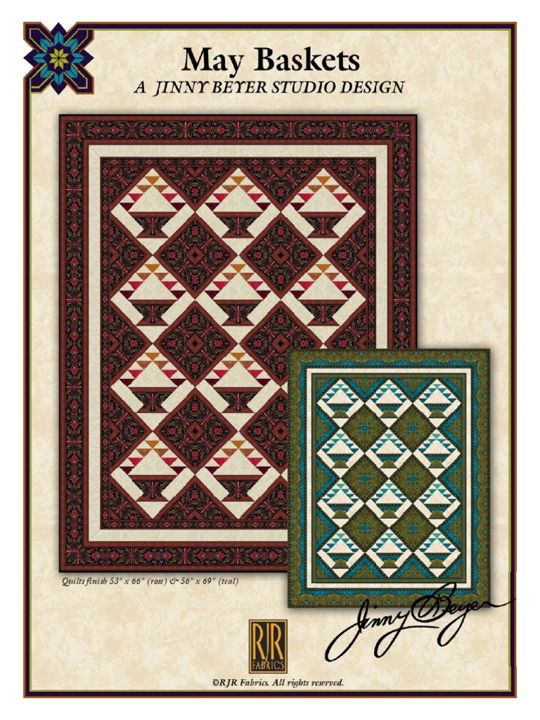 Jinny Beyer May Baskets Quilt Pattern | PDF