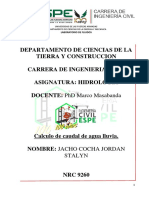 Jacho Jordan Calculo Del Caudal Pluvial