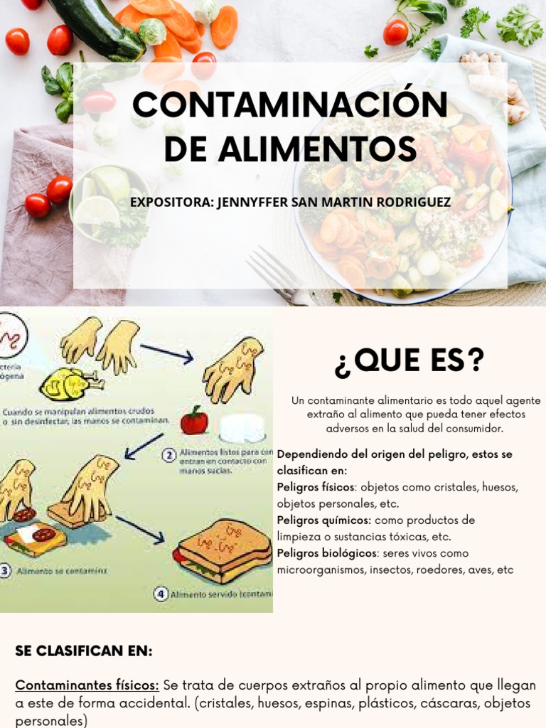 Tipos y Peligros de Contaminación Alimentaria | PDF | Alimentos ...