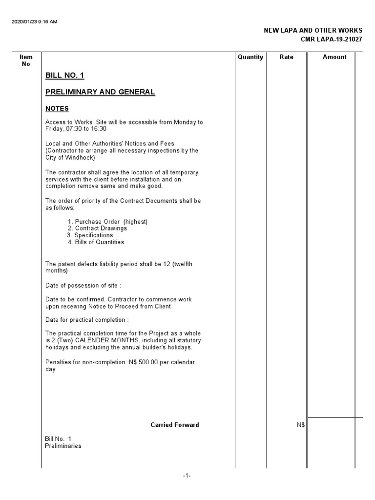 Addendum b part b boq request for quotations number 19wa8020pr8981877