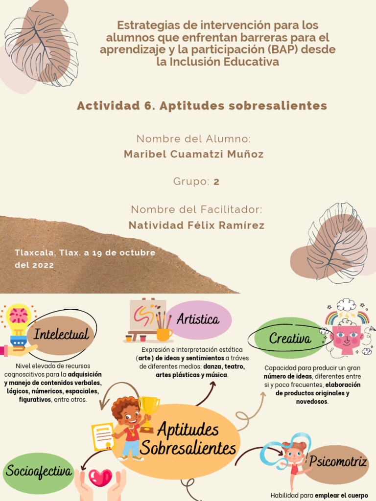 Aptitudes Sobresalientes | PDF | Modificación de comportamiento | Cognición