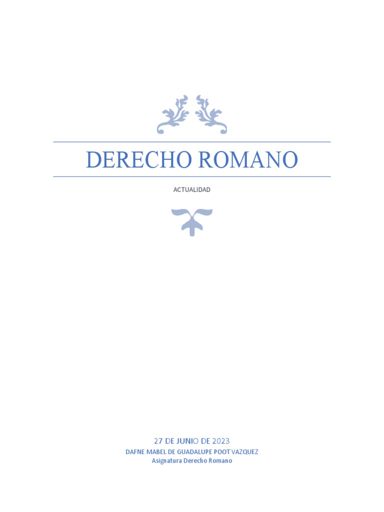 Derecho Romano PDF