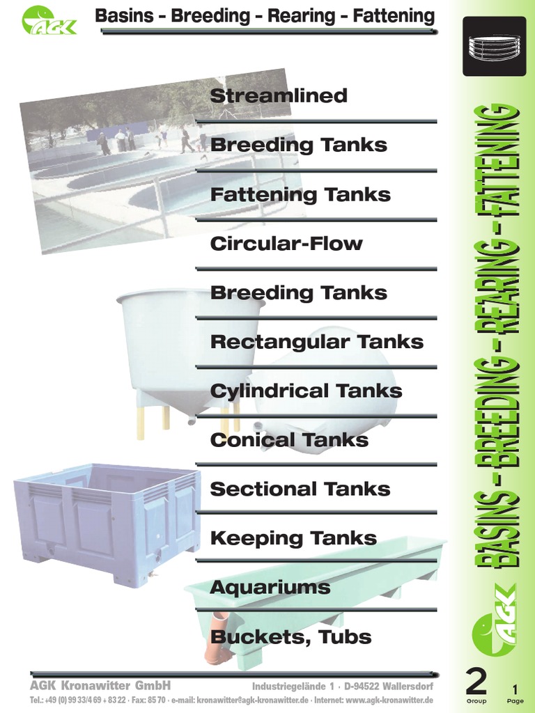 Breeding and Fattening Tanks Overview | PDF