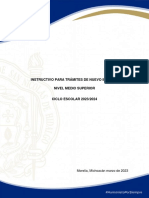 Instructivo para Trámites de Nuevo Ingreso Nivel Medio Superior