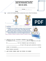 Examen de Personal Social 2021 Mes Abril